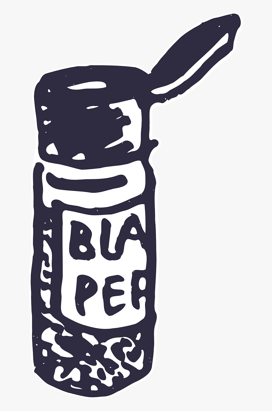 Blackpepper - Pepper Shaker Clipart Black And White, Transparent Clipart