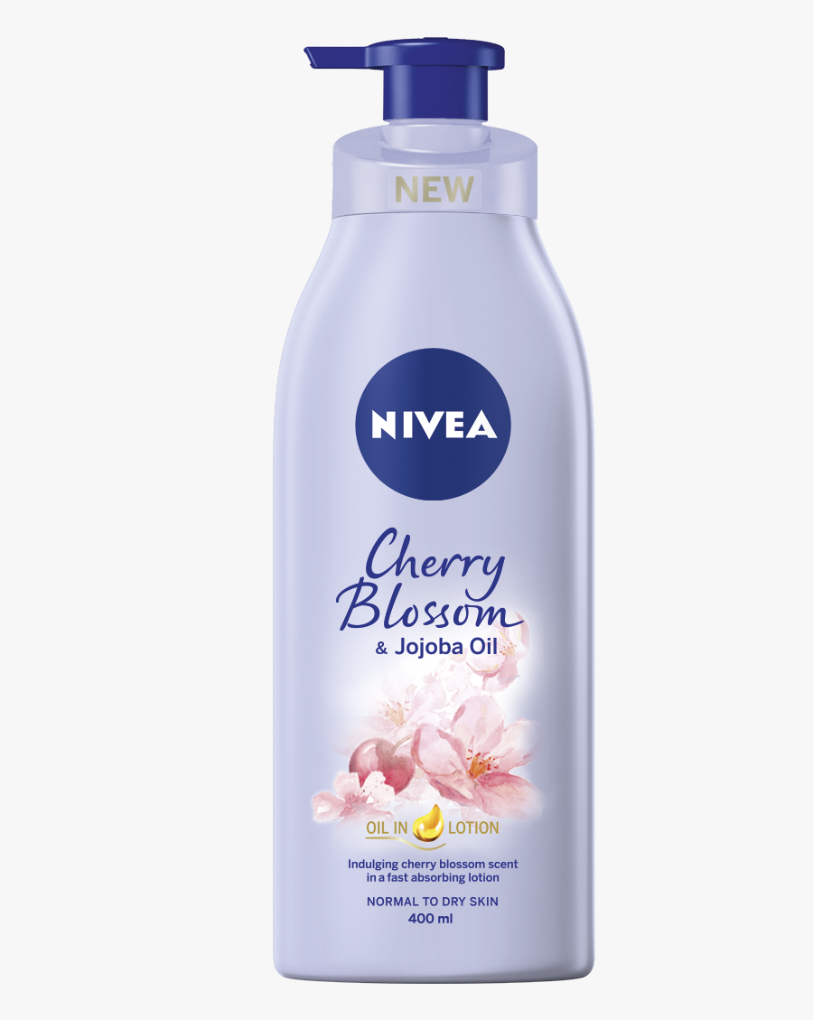 Lotion Bottle Png - Nivea Lotion Cherry Blossom, Transparent Clipart