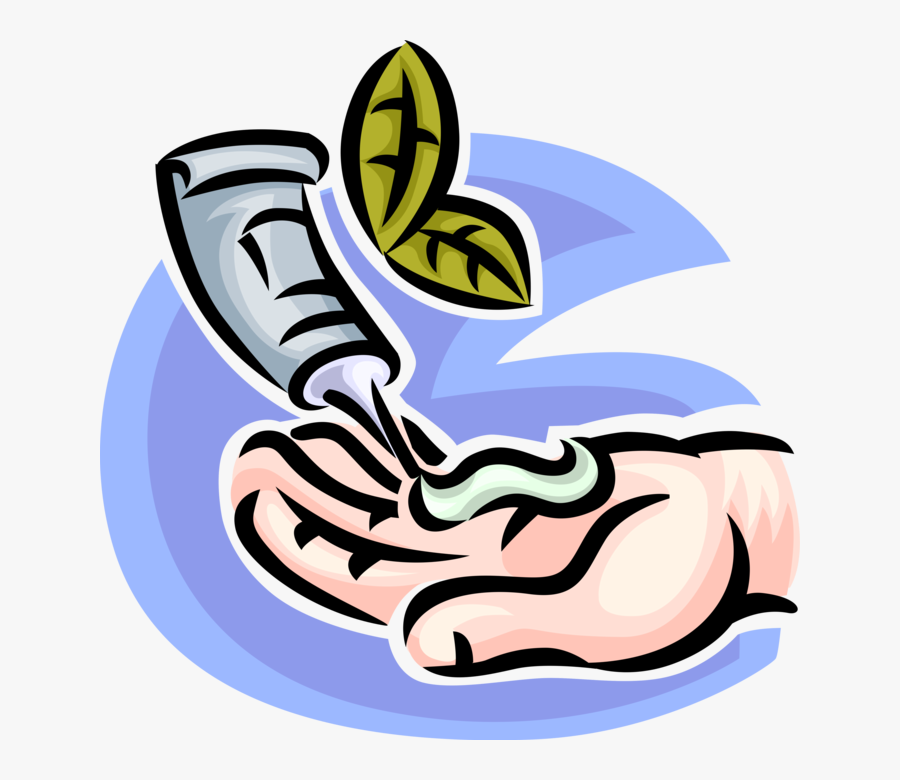 Vector Illustration Of Aloe Hand Lotion From Aloe Plant - Lotion Bottle Clip Art, Transparent Clipart