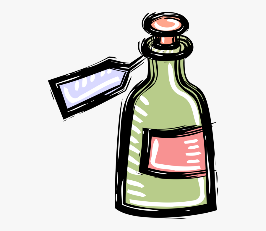 Vector Illustration Of Shaving Lotion Aftershave Bottle, Transparent Clipart