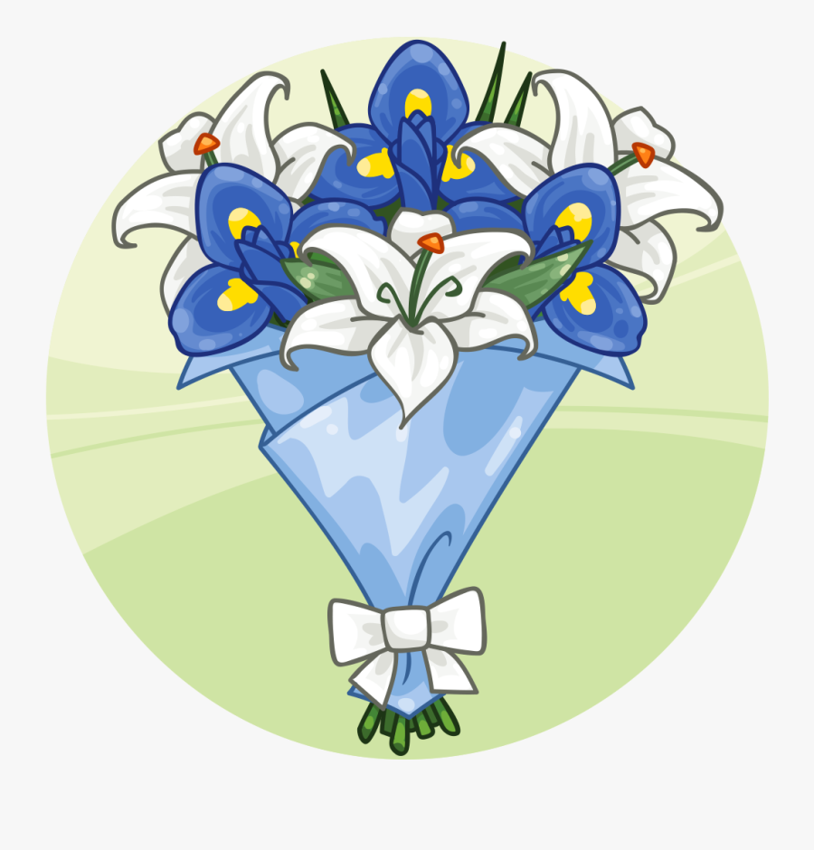 Bouquet Pale Blue Bouquet - Iris, Transparent Clipart