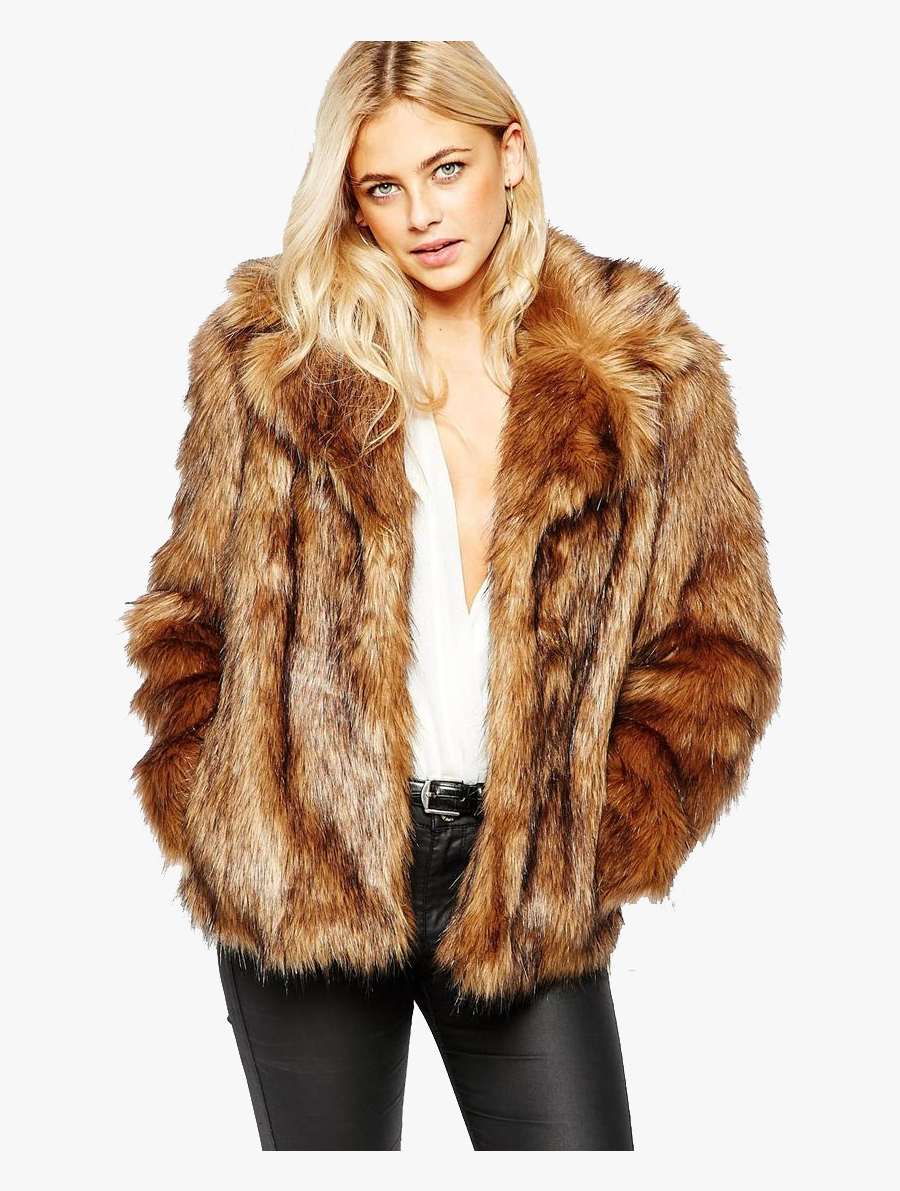 Download Fur Coat Png Transparent For Designing Purpose - Fake Fur Coat Brown, Transparent Clipart