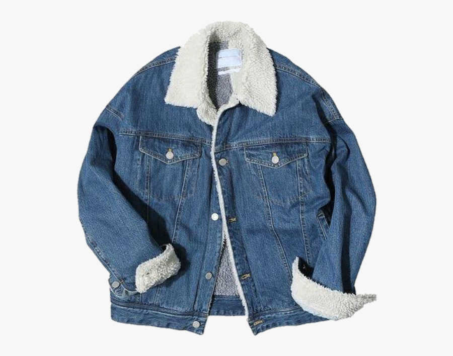 #jacket #fur #coat #jeanjacket #denim #jean #denimjacket - Art Hoe Outfit Aesthetic, Transparent Clipart