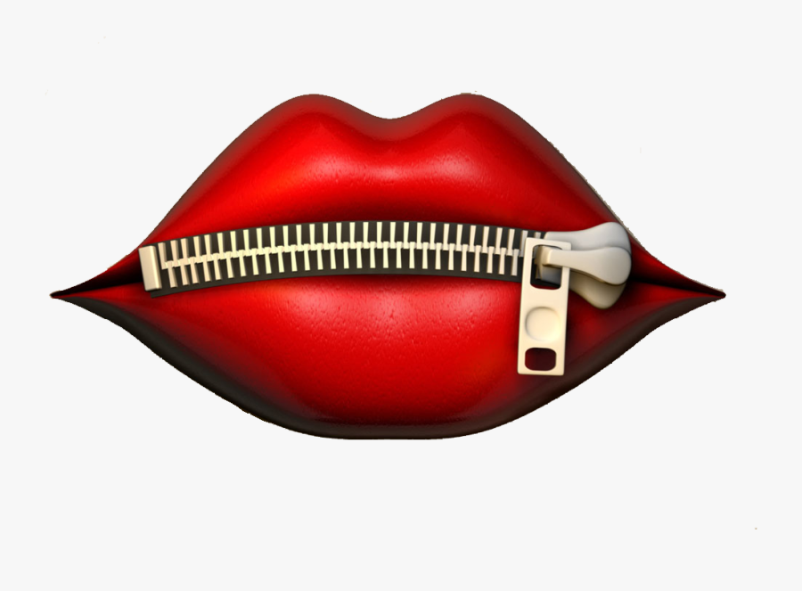 Cartoon Lip With Zip , Free Transparent Clipart - ClipartKey