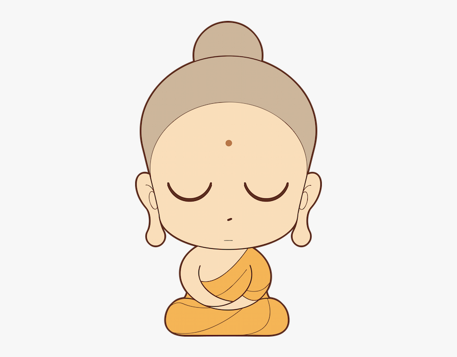 Clipart Baby Buddha - Buddhist Monk Cartoon Png, Transparent Clipart
