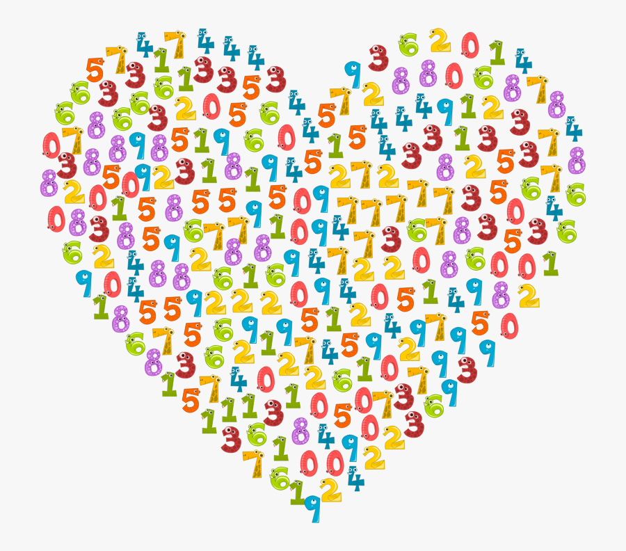 Number Animals Heart, Transparent Clipart