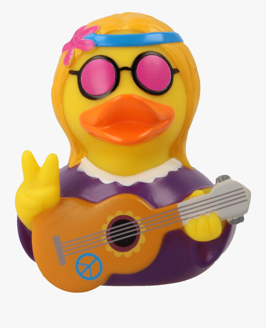 Hippie Female Rubber Duck, Transparent Clipart