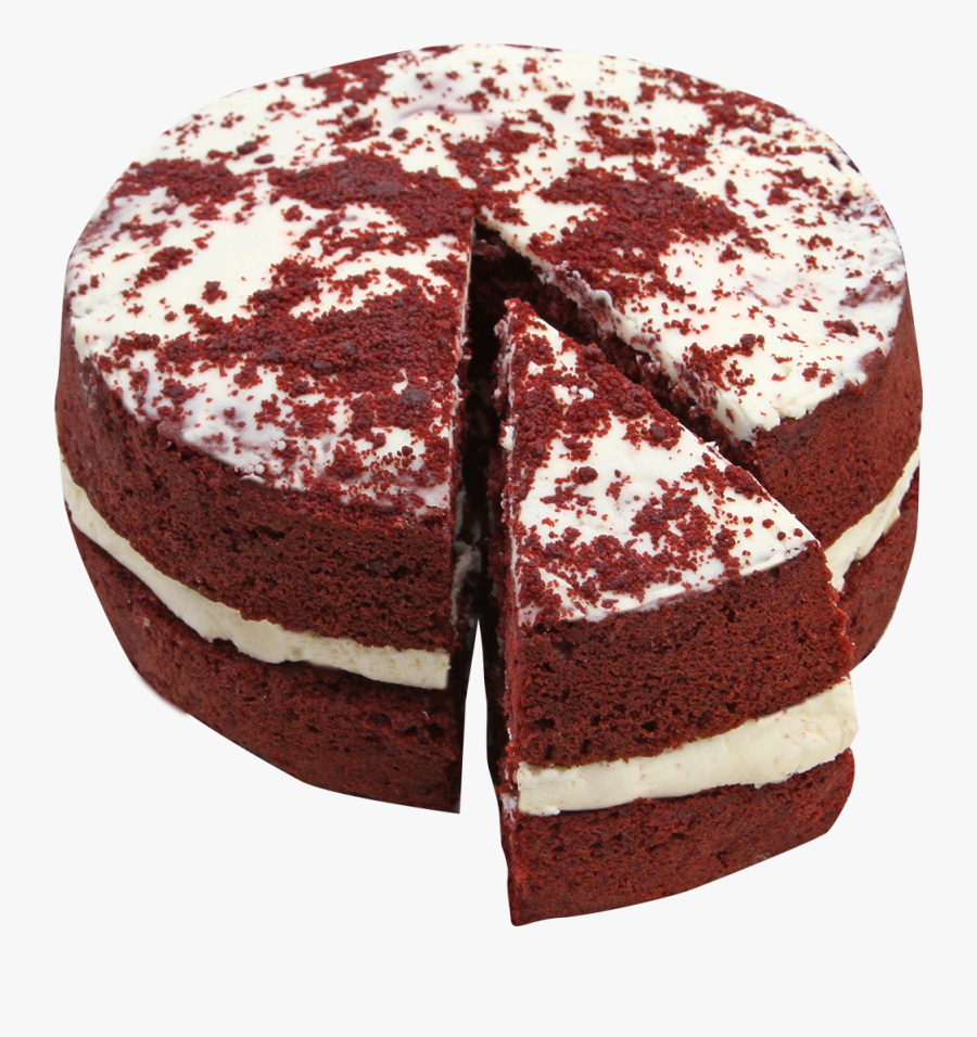 Red Velvet Sponge Cake Cut Out- Side View - Chocolate Cake, Transparent Clipart