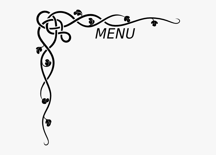Clip Art At Clker - Menu Clipart Black And White, Transparent Clipart