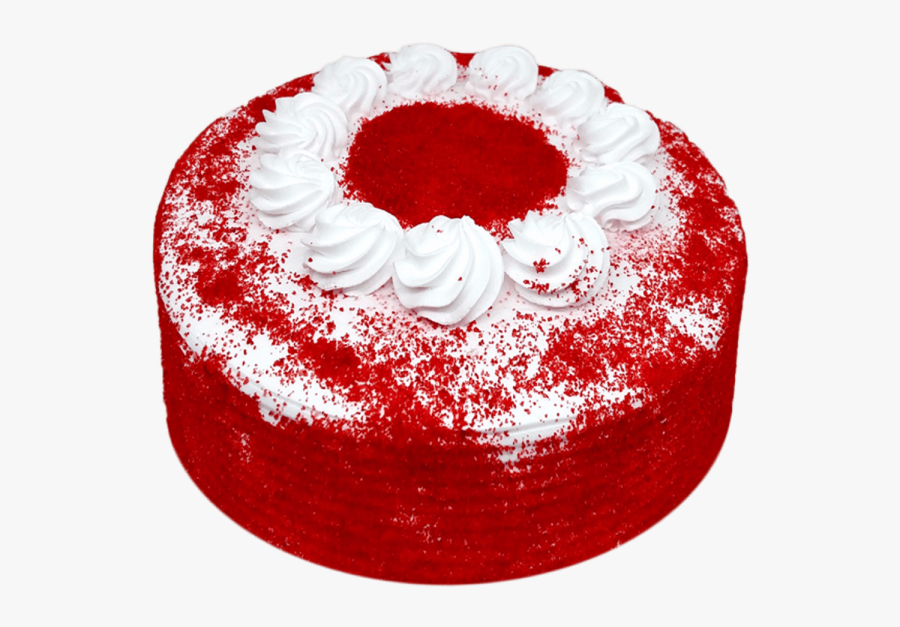 Red Velvet Cake Round Shape, Transparent Clipart