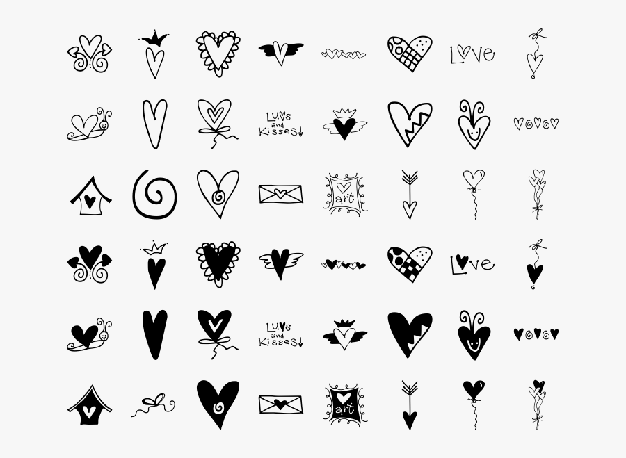 Drawing Footprints Doodle - Heart Drawing Doodle Png, Transparent Clipart