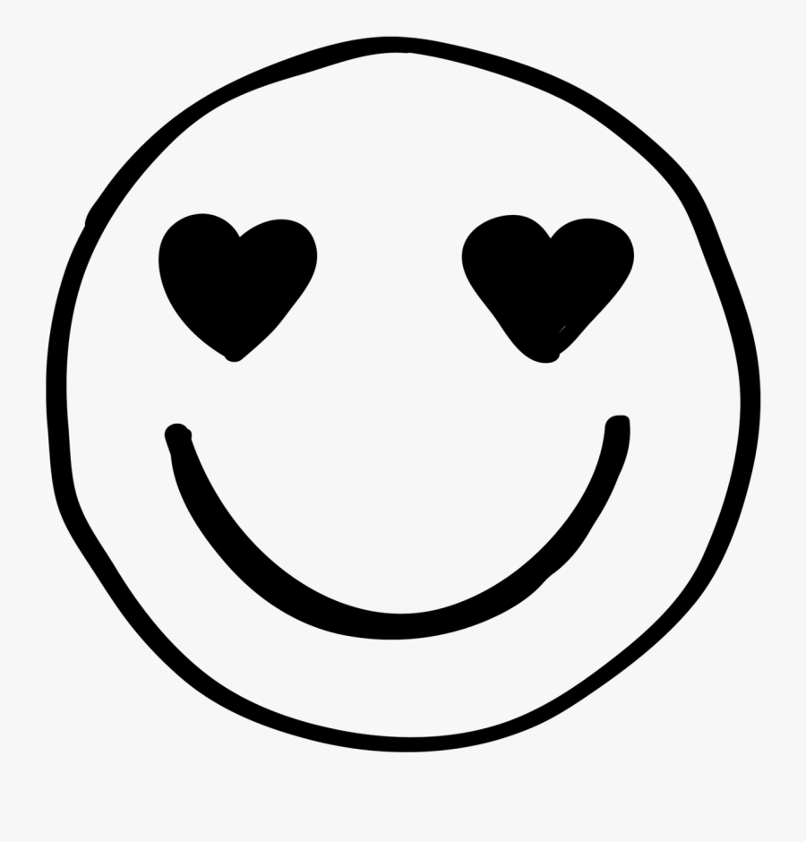 Smiley Face Doodle Png - Heart, Transparent Clipart