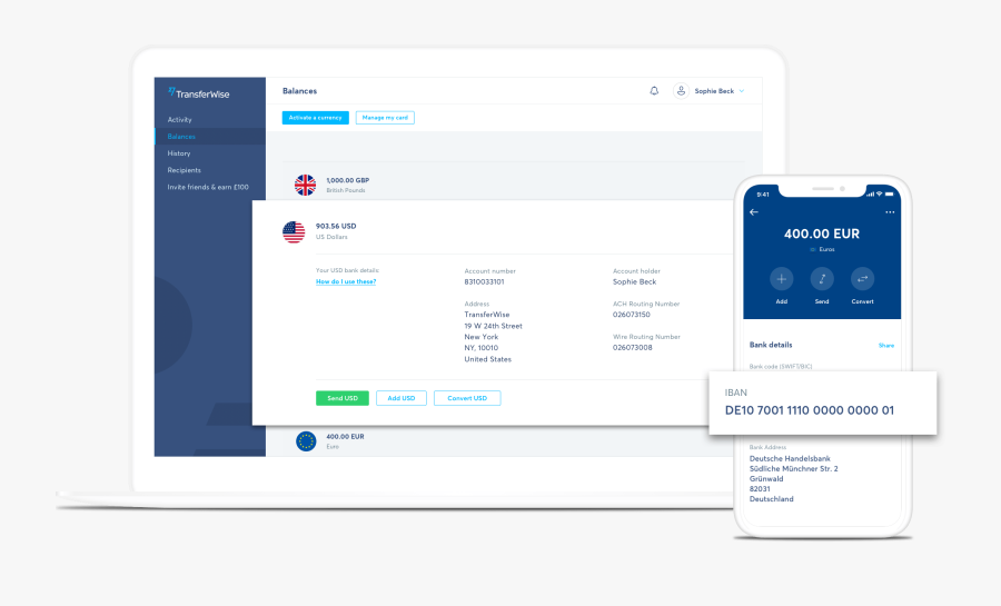 Free Online Multi Currency - Transferwise Bank Account, Transparent Clipart