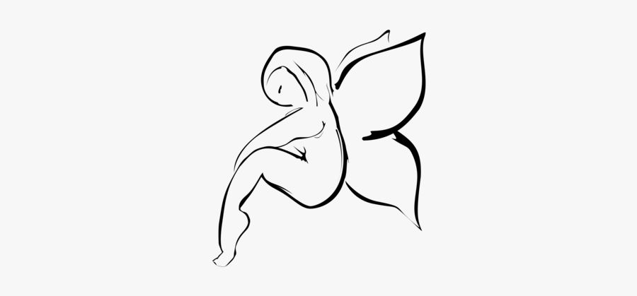 Art,monochrome Photography,plant - Simple Cartoon Fairy Wings, Transparent Clipart