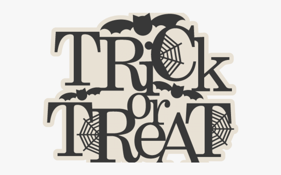 Trick Or Treat Clipart Transparent - Trick Or Treat Title, Transparent Clipart