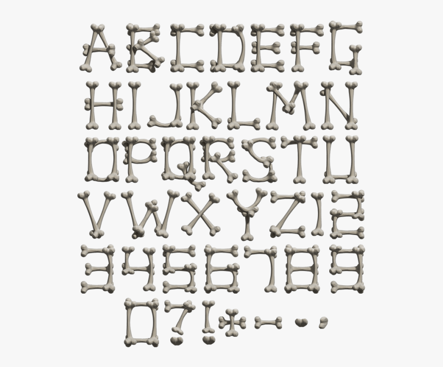 Clip Art Buy Bone To Create - Bone Letters, Transparent Clipart