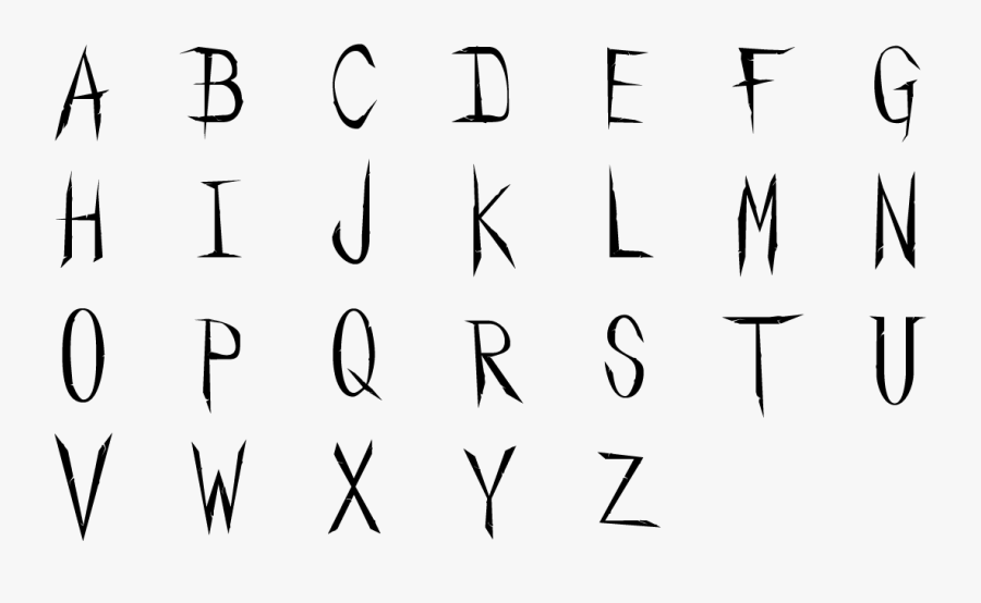 Clip Art On Behance - Creepy Font, Transparent Clipart