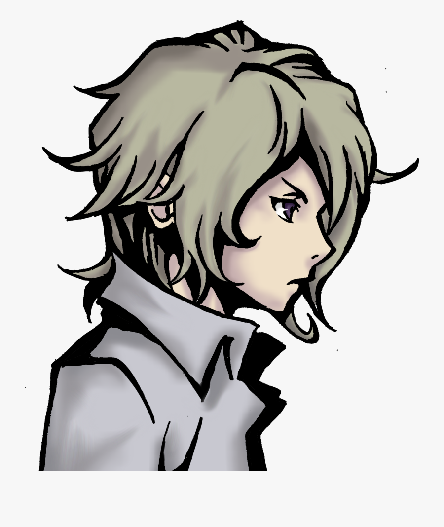 Collection Of Free Drawing Girl Curly Hair Download - Joshua The World Ends With You Art, Transparent Clipart