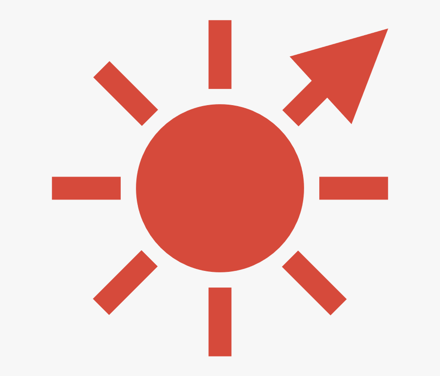 Sun Icon Red Png - Solar Light Icon, Transparent Clipart