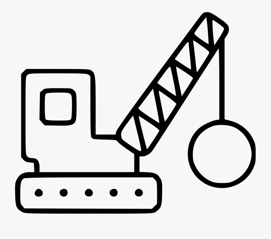 Crane Destroy Ruin Breakdown Heavy Logistics Svg Ⓒ - Destroy Icon, Transparent Clipart