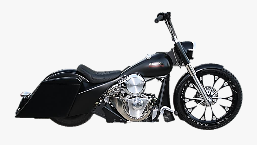 Clip Art Motorcycle With Steering Wheel - Moto Bagger 125, Transparent Clipart