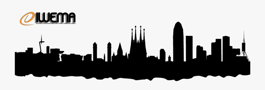 Barcelona Skyline Wall Decal - Barcelona Skyline Silhouette, Transparent Clipart