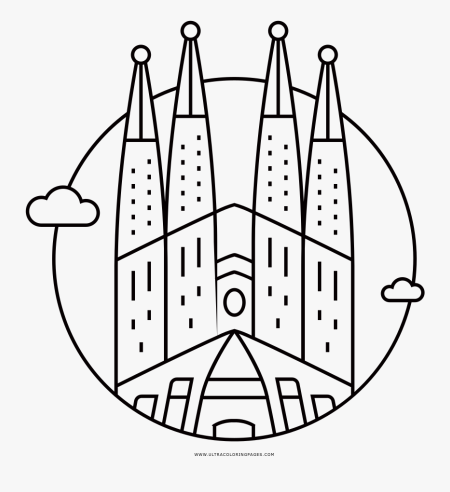 Barcelona Coloring Page - Barcelona Icon Png, Transparent Clipart