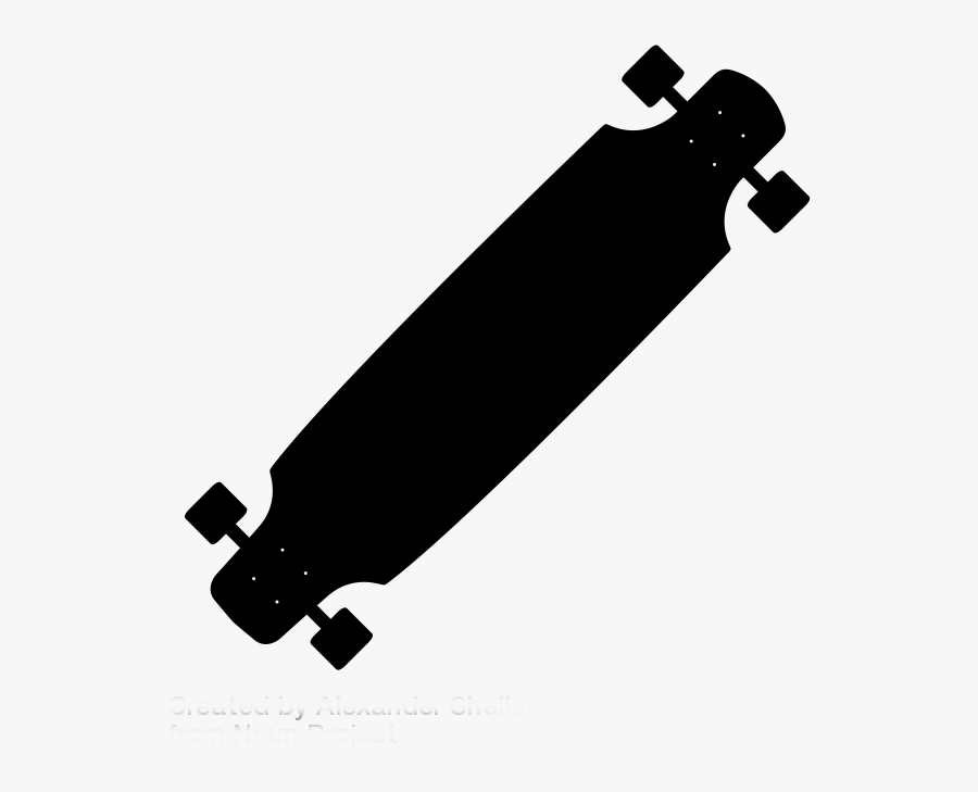 Skateboard - Longboard Clipart, Transparent Clipart