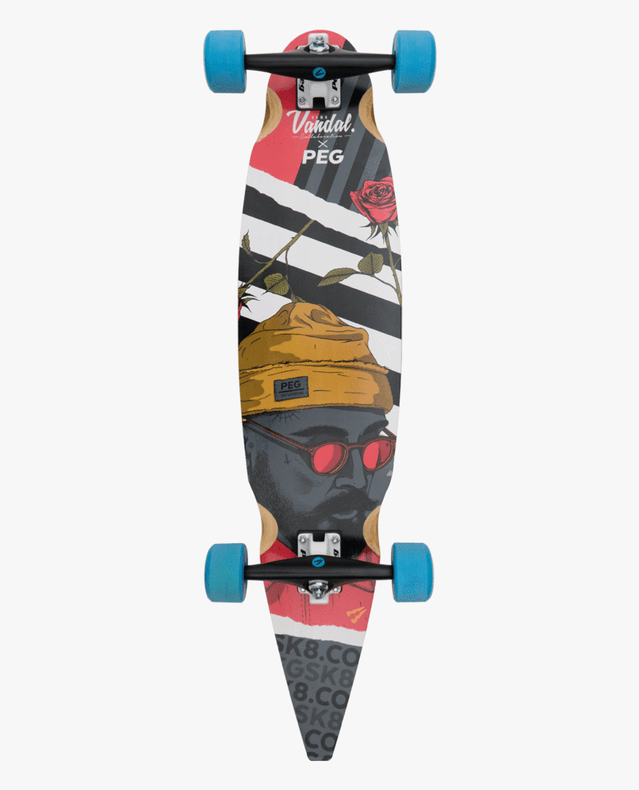 37 - Longboard, Transparent Clipart