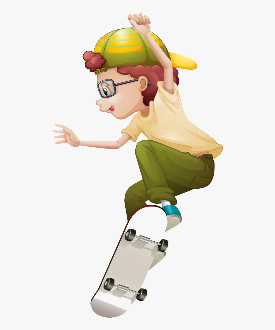 Transparent Longboard Clipart - Girl Skateboard Clipart, Transparent Clipart