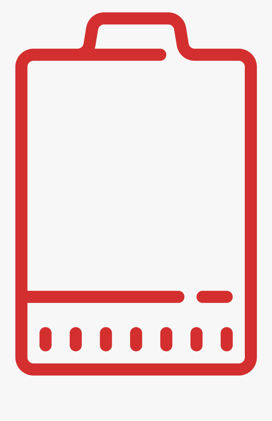 Low Battery Icon, Transparent Clipart
