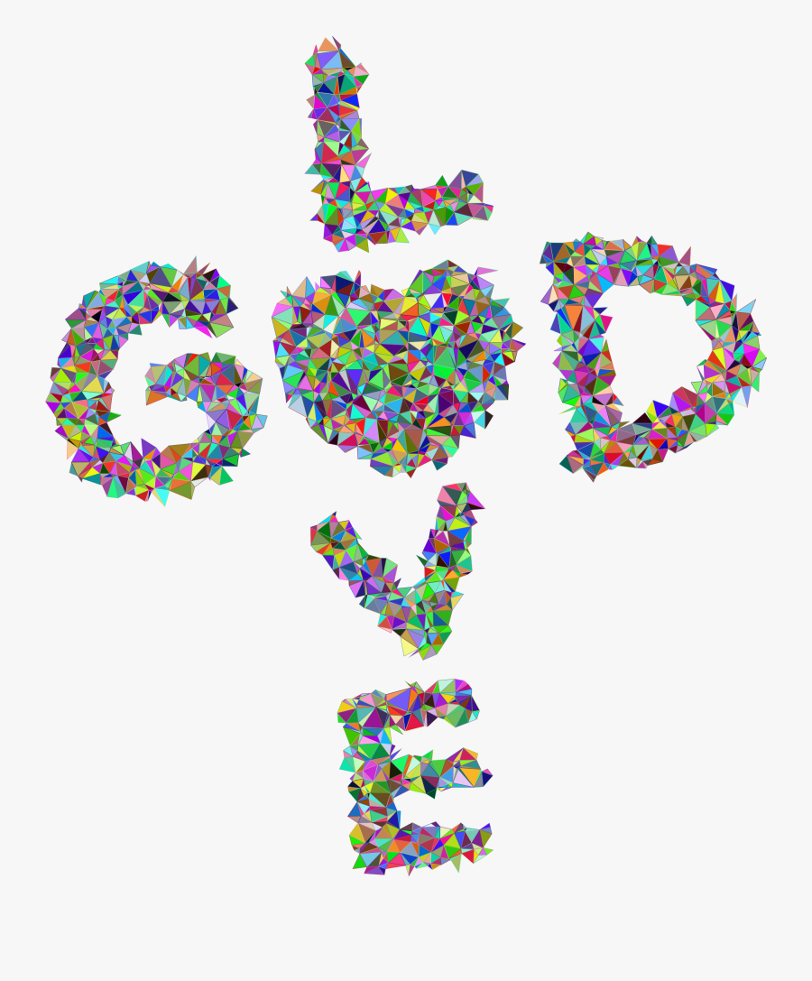 Low Poly Big Image - God Love Png Format, Transparent Clipart