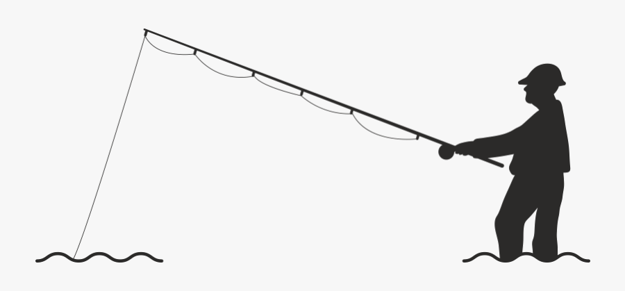 Vector Graphics Fisherman Illustration Fly Fishing - Vector Graphics, Transparent Clipart