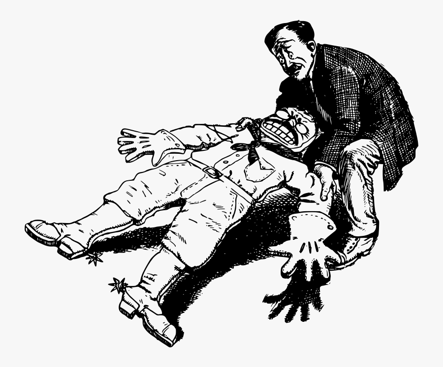 Dying Cowboy - Drawing Of People Dying, Transparent Clipart