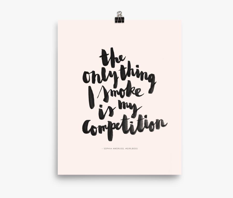 Clip Art Girl Boss Quote - Calligraphy, Transparent Clipart