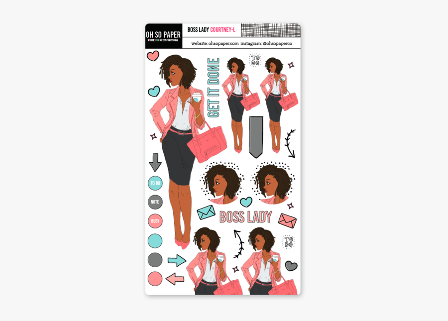 Girl Boss Clipart, Transparent Clipart