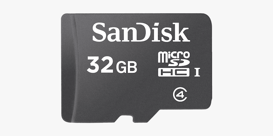 Memory Card Png - 32gb Micro Sd Card, Transparent Clipart