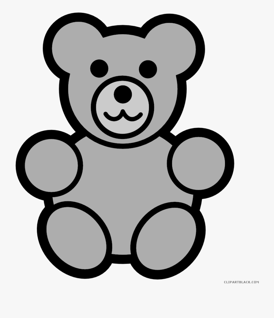 Gummy Bear Clipart - Teddy Clipart Black And White, Transparent Clipart