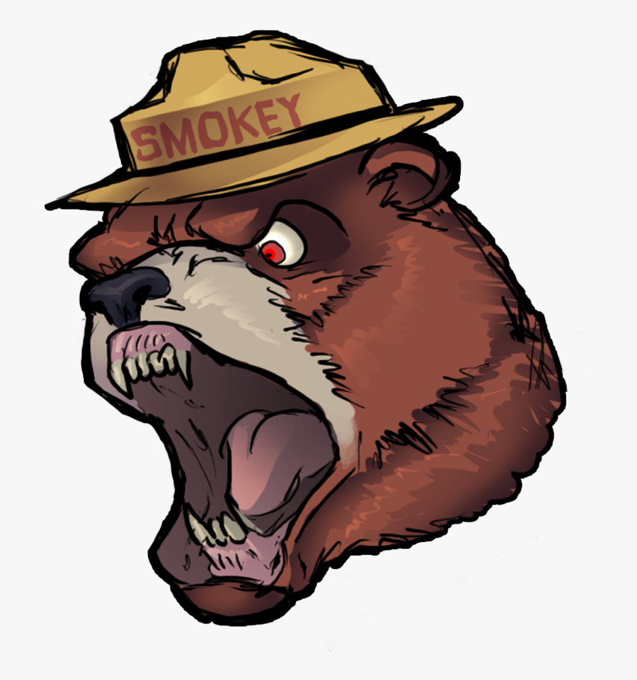 Cartoon Smokey The Bear is a free transparent background clipart image uplo...