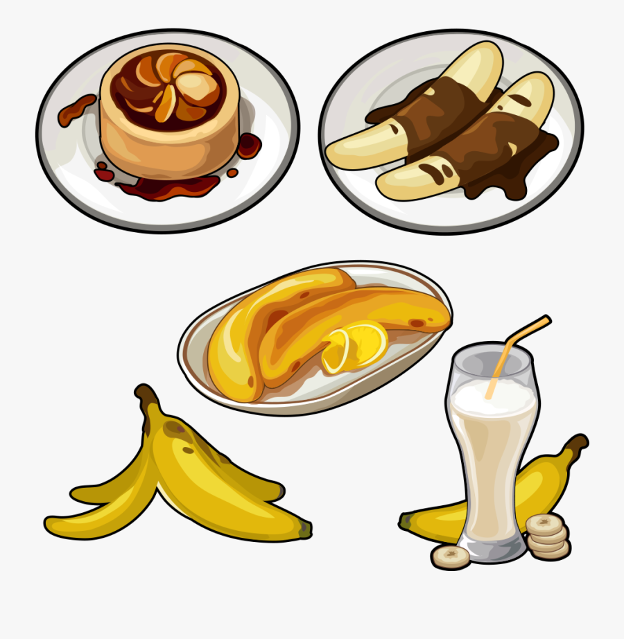 Clipart Banana Banana Pudding - Pisang Goreng Cartoon, Transparent Clipart