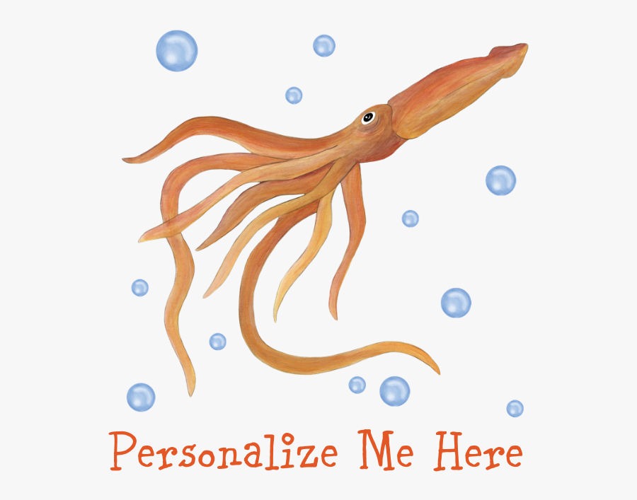 Octopus Black And White Clipart Squid Free - Octopus, Transparent Clipart