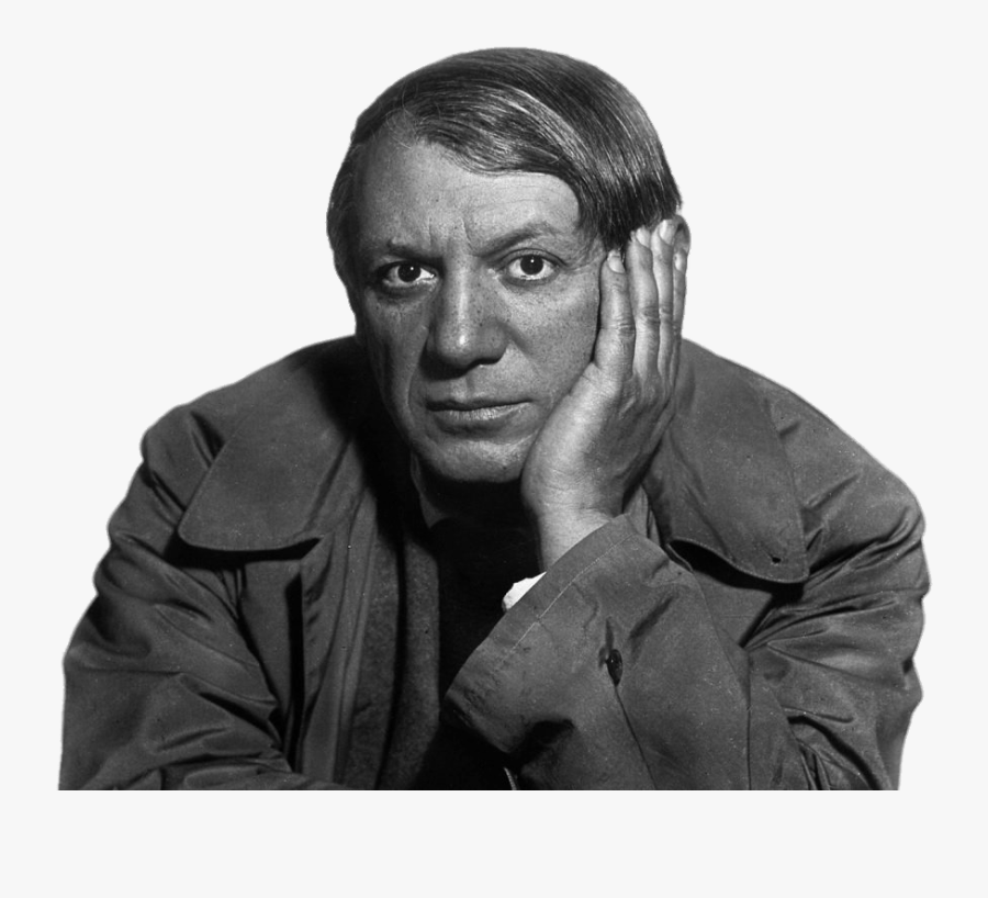 Pablo Picasso Head Resting On Hand - Pablo Picasso, Transparent Clipart