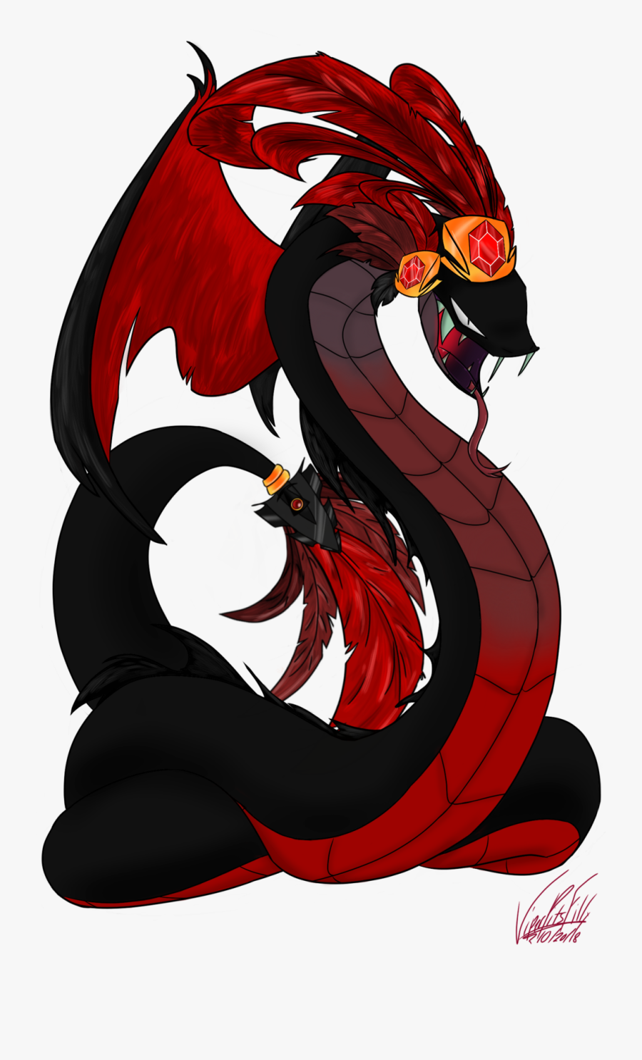 Image - Villainous Black Hat Naga, Transparent Clipart
