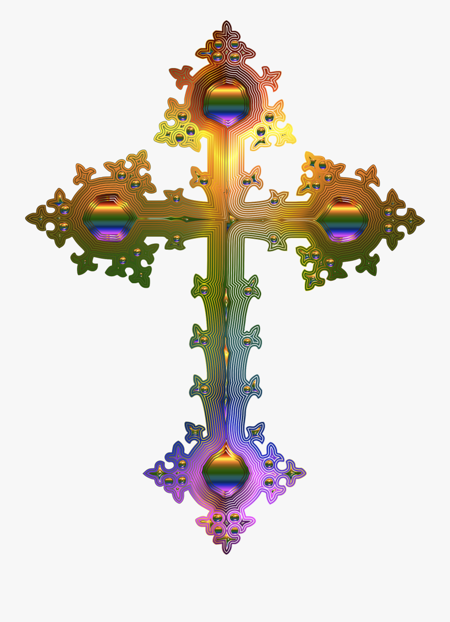 Christian Cross Clip Art - Gold Cross Cross Png, Transparent Clipart