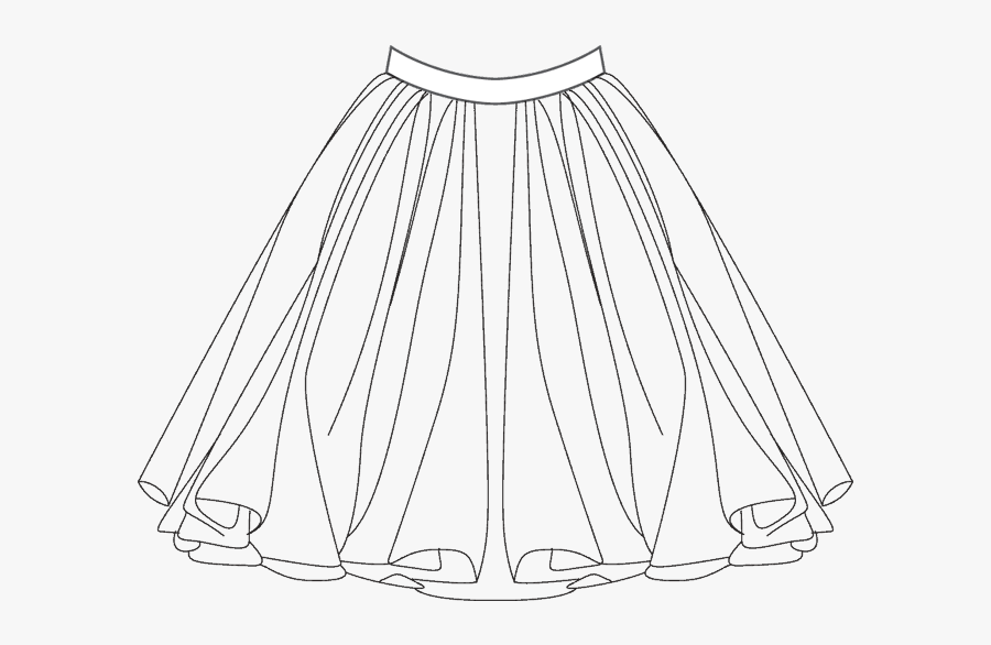 De P Png Art - Tulle Skirt Garment Flat, Transparent Clipart