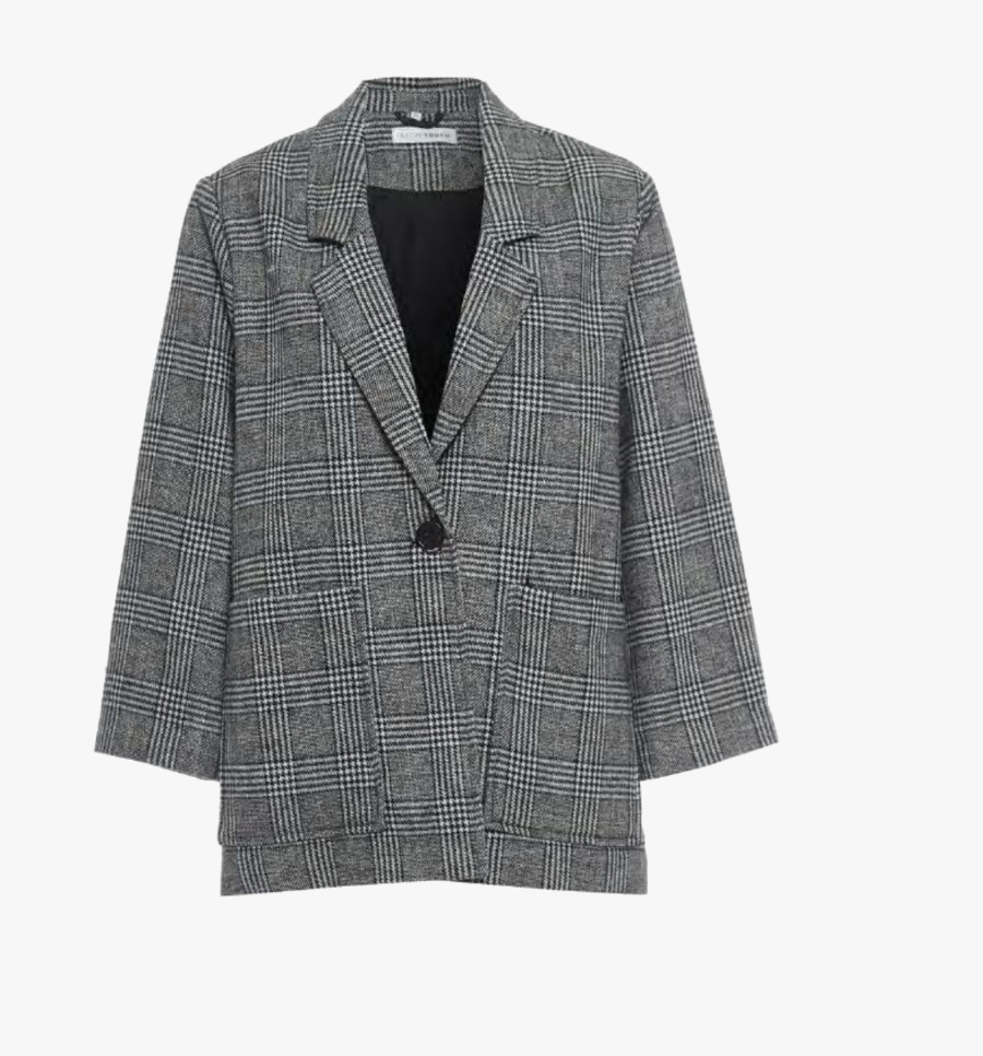 Check Blazer Png Clipart - Madewell Et Sézane Octave Blazer Coat, Transparent Clipart