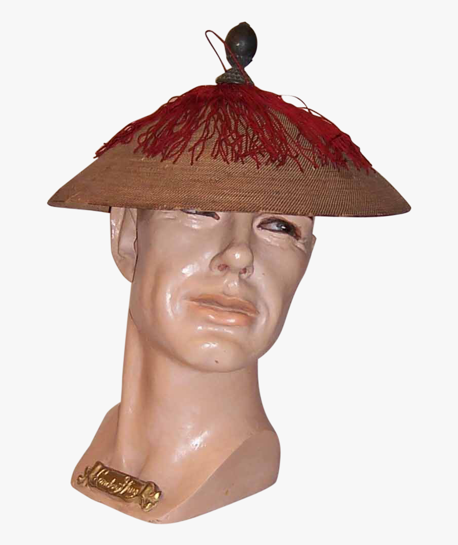 Clip Art Chinese Hat - Bust, Transparent Clipart