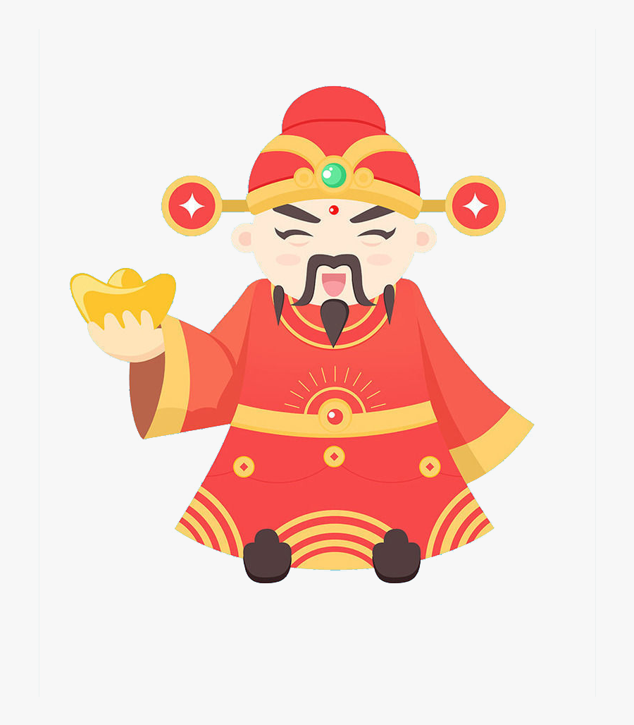 Caishen Chinese New Year Hat - Png God Of Wealthj, Transparent Clipart