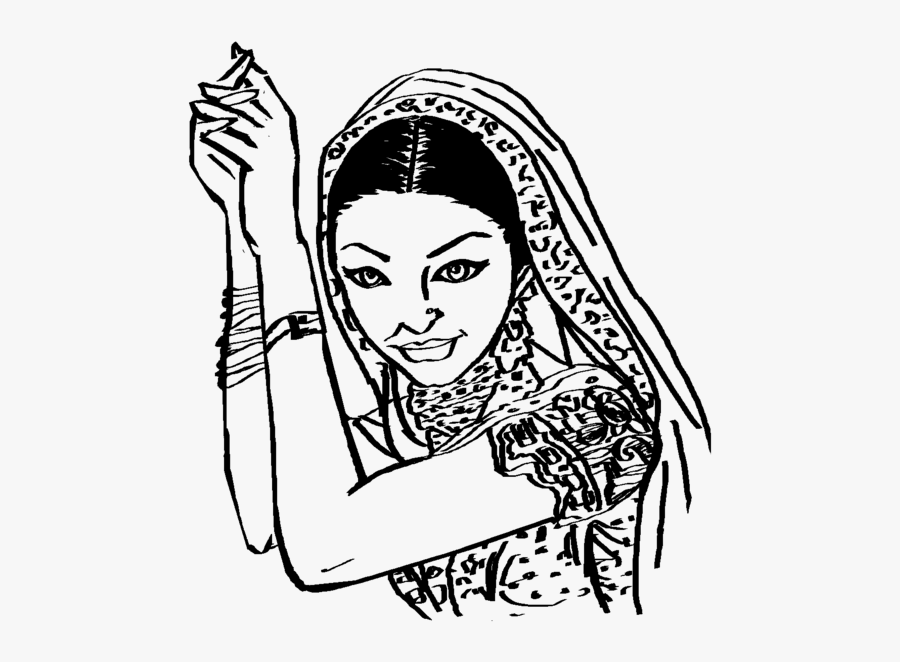 Dulhan Clipart Black And White, Transparent Clipart