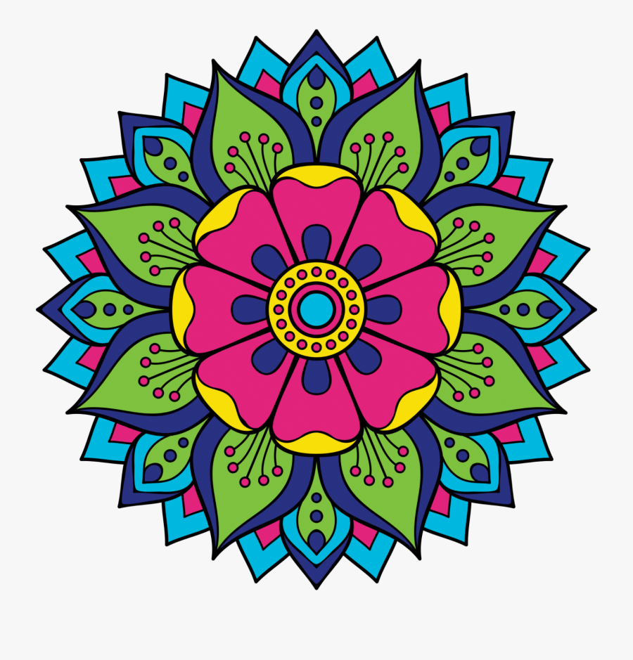 Blue And Red Mandala, Transparent Clipart